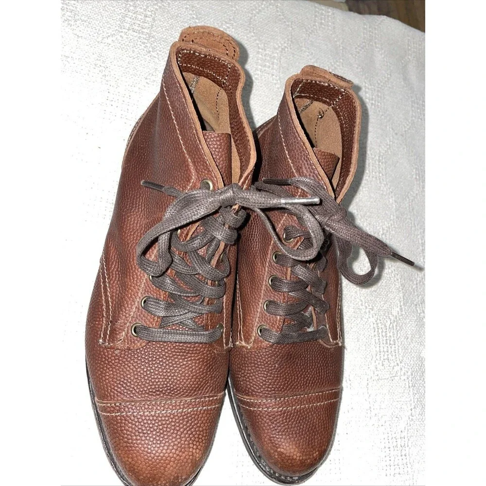 Allen Edmonds Promontory Point Men’s Pebble Grain Boots Size 7 D Brown Leather